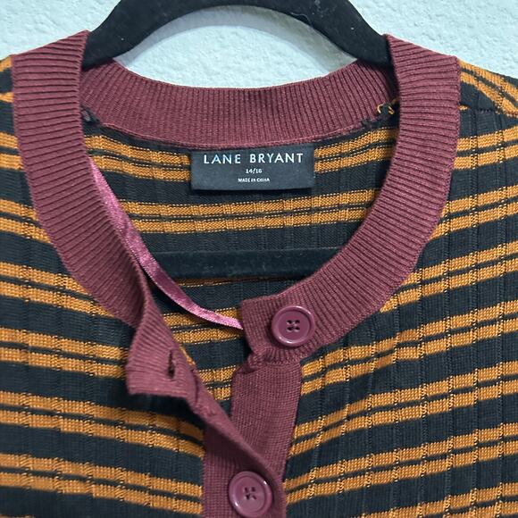 Lane Bryant Longline Striped Duster Cardigan Plus Size 14 16 NWOT - Picture 6 of 10